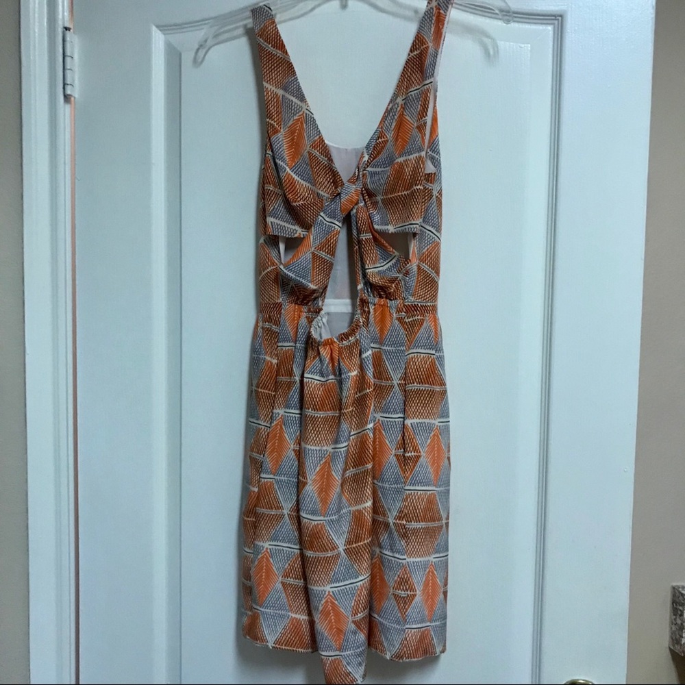 Madewell Broadway & Brooms Orange Cutout Dress